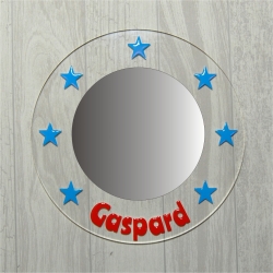 Miroir personnalisé rond étoile