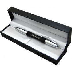 Ecrin stylo métal noir/chrome